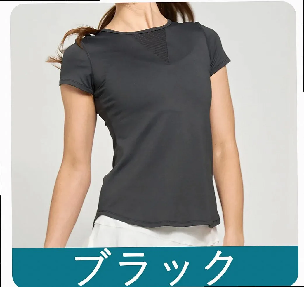 Black short-sleeve top